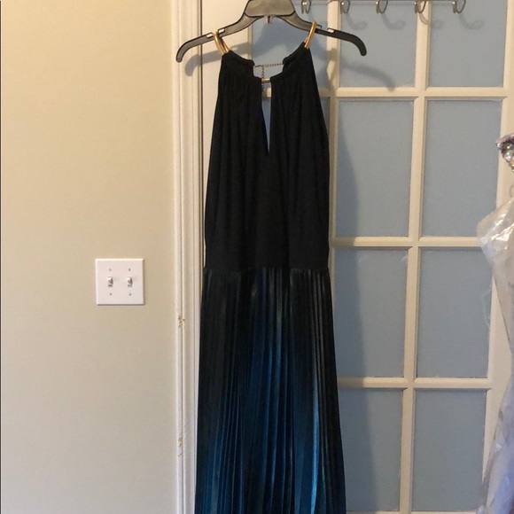 Strapless, pleaded floor length formal dress - Picture 1 of 5